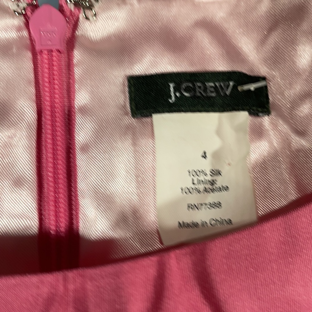 J Crew Silk Pink Dress NWT - Picture 3 of 5